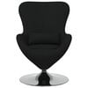 vidaXL Sill&oacute;n huevo Negro 63 x 73 x 90 cm tela