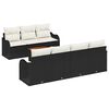 vidaXL Conjunto de sof&aacute;s de jard&iacute;n 8 uds. Negro rat&aacute;n sint&eacute;tico