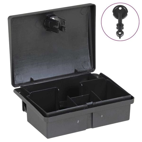 vidaXL Trampas para ratones 20 uds. negro 13x10x4 cm