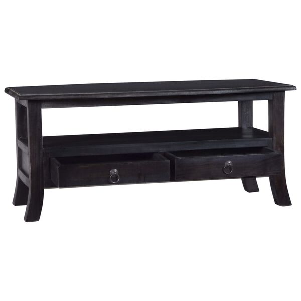 vidaXL Mesa de centro de madera de caoba caf&eacute; negro claro 90x50x40 cm