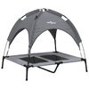vidaXL Cama para perros con dosel antracita tela oxford y acero
