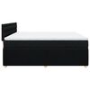 vidaXL Cama box spring con colch&oacute;n tela negro 180x200 cm