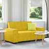 vidaXL Sof&aacute; de 2 plazas terciopelo amarillo 160x78x84 cm
