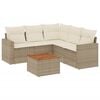 vidaXL Juego de sof&aacute;s jard&iacute;n con cojines 6 pzas rat&aacute;n sint&eacute;tico beige