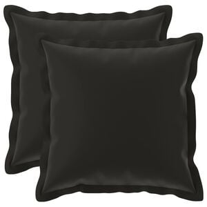 vidaXL Funda de almohada 2 uds. HOUTEN Negro 30 x 30 cm Poli&eacute;ster