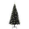 vidaXL &Aacute;rbol de Navidad con 300 LED con soporte Negro 210 cm PVC