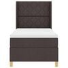 vidaXL Cama tipo Box Spring con colch&oacute;n Marr&oacute;n 140 x 200 cm tela