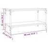 vidaXL Mueble para TV contrachapada y acero roble ahumado 80x33x41 cm