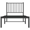 vidaXL Estructura cama sin colchón con cabecero metal negro 80x200 cm