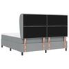 vidaXL Cama tipo Box Spring con colch&oacute;n Gris claro 180 x 200 cm tela