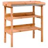 vidaXL Mesa para plantas con estantes madera abeto marr&oacute;n 78x38x82,5cm