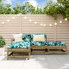 vidaXL Juego de muebles jard&iacute;n 4 pzas y cojines madera pino impregnada