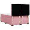 vidaXL Cama box spring con colch&oacute;n terciopelo rosa 160x200 cm