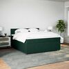 vidaXL Cama box spring con colch&oacute;n terciopelo verde oscuro 180x200 cm