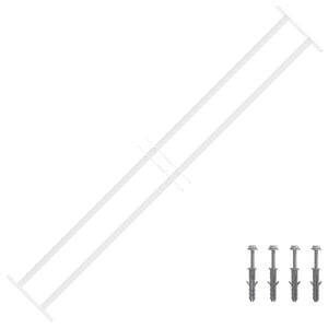 vidaXL Rejilla de Seguridad para Ventanas con 2 Barras Cruzadas 3 pcs