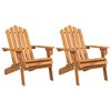vidaXL Sillas de jard&iacute;n Adirondack 2 unidades madera maciza de acacia