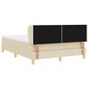 vidaXL Cama tipo Box Spring con colch&oacute;n Crema 140 x 190 cm tela