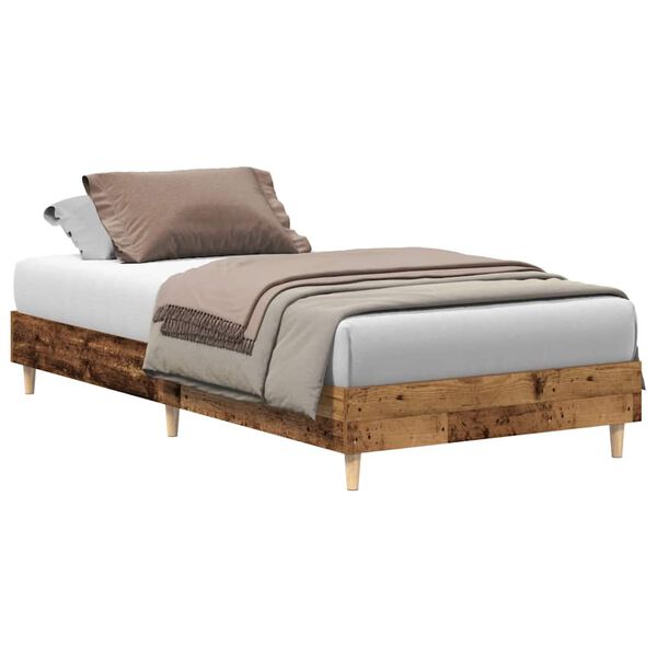 vidaXL Estructura de cama sin colch&oacute;n madera vieja 100x200 cm