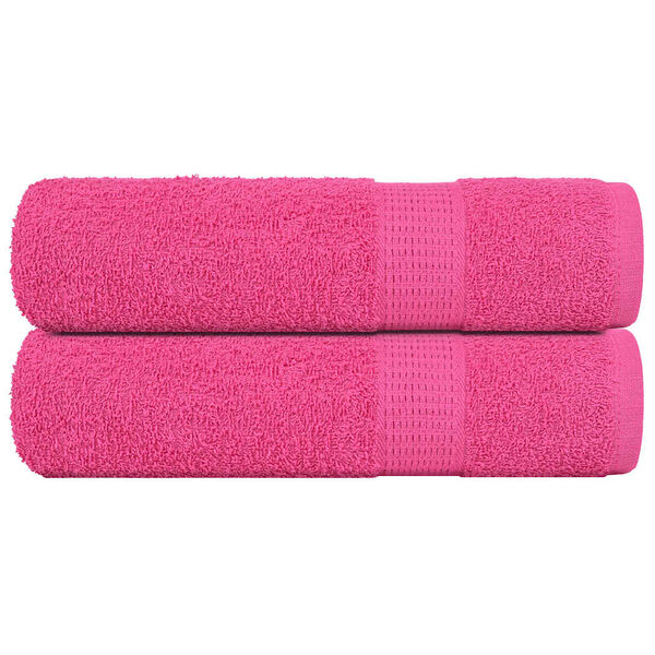 vidaXL Toallas de mano FROGN 2 uds rosa 50x100 cm 360 g/m&sup2;