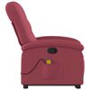 vidaXL Sill&oacute;n reclinable de masaje elevable tela rojo tinto