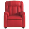 vidaXL Sill&oacute;n reclinable de masaje de pie cuero artificial rojo