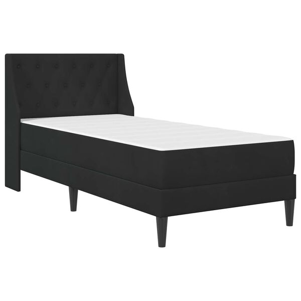 vidaXL Estructura de cama con colch&oacute;n Negro 80 x 200 cm Terciopelo