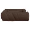 vidaXL Coj&iacute;n para perros con almohadas tela oxford marr&oacute;n 75x58x18 cm