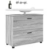 vidaXL Gabinete de Baño con cajón Gris Sonoma 76,5 x 35 x 64 cm