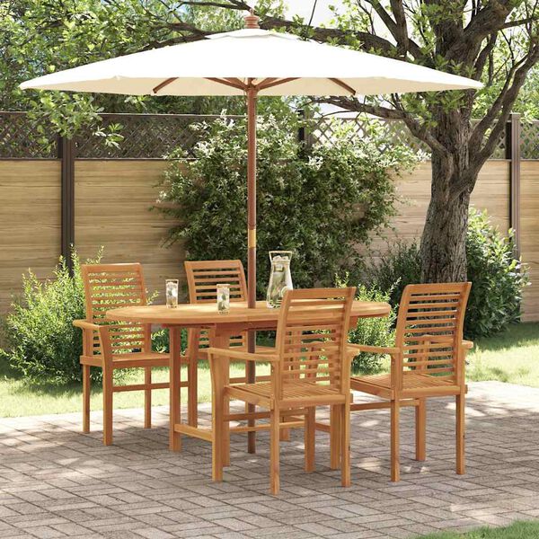 vidaXL Conjunto de Comedor de Jardín 5 pcs Marrón