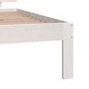 vidaXL Estructura de cama individual sin colch&oacute;n blanco 75x190 cm