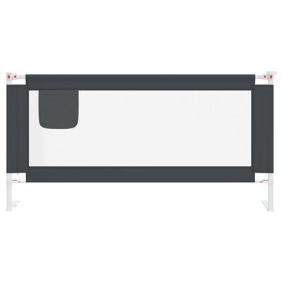 vidaXL Barandilla de seguridad cama de niño gris oscuro tela 180x25 cm
