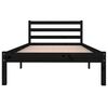 vidaXL Estructura de cama sin colchón madera de pino negro 90x200 cm