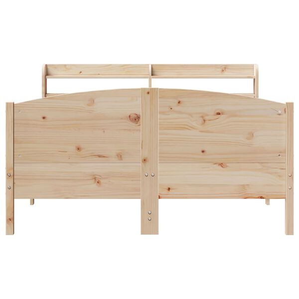 vidaXL Estructura de cama sin colch&oacute;n madera de pino blanca 140x200 cm