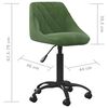 vidaXL Silla de comedor de terciopelo verde oscuro