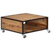 vidaXL Mesa de centro de madera maciza de acacia 70x70x32 cm