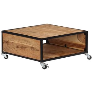 vidaXL Mesa de centro de madera maciza de acacia 70x70x32 cm