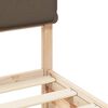 vidaXL Estructura de Cama con Cabecera Tapizada Taup&eacute; 120 x 200 cm