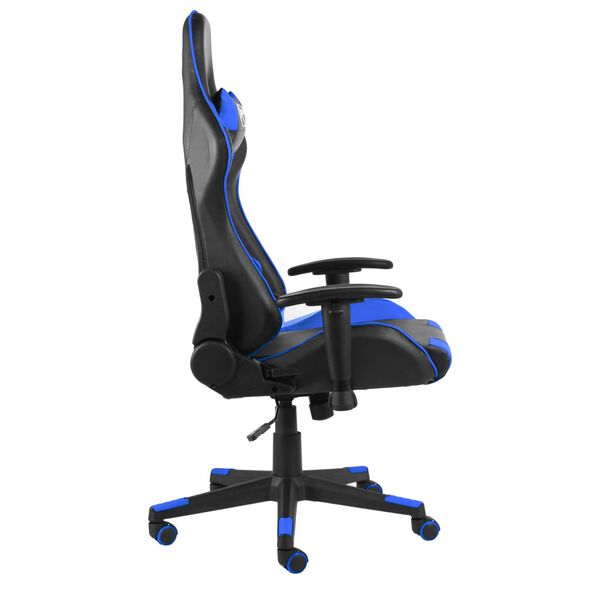 vidaXL Silla gaming giratoria PVC azul