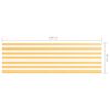 vidaXL Toldo para balc&oacute;n tela oxford blanco y amarillo 90x300 cm