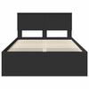 vidaXL Estructura de cama Negro 120 x 190 cm Madera de ingenier&iacute;a