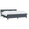 vidaXL Cama box spring con colch&oacute;n terciopelo gris oscuro 180x220 cm