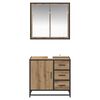 vidaXL Juego de muebles de ba&ntilde;o con caj&oacute;n 2 pcs Roble artesanal