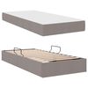 vidaXL Cama con almacenamiento y colch&oacute;n Taup&eacute; 90 x 200 cm Poli&eacute;ster