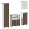 vidaXL Juego de muebles de ba&ntilde;o BODO 4 pzas madera maciza pino blanco