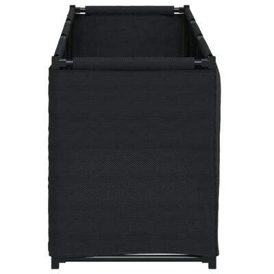 vidaXL Caja de almacenaje tela negra 105x34,5x45 cm