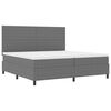 vidaXL Cama tipo Box Spring Gris claro y blanco. 203 x 200 x 128 cm