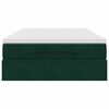 vidaXL Cama otomana con colch&oacute;n 120x190 cm terciopelo verde oscuro