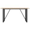 vidaXL Mesa de comedor marco O madera maciza pino y acero 140x80x75cm