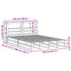 vidaXL Estructura de cama sin colch&oacute;n madera de pino maciza 120x200 cm