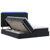 vidaXL Cama de almacenamiento LED con colch&oacute;n Negro 180 x 200 cm